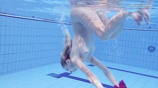 Elena Proklova underwater mermaid in pink dress