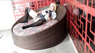 Blonde is caught with sex toys