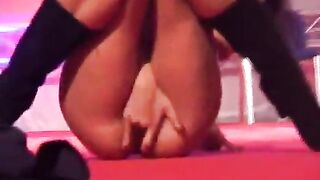 Horny stripper pleasuring a lucky guy