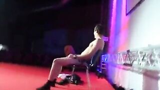 Horny stripper pleasuring a lucky guy
