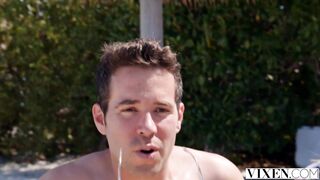 VIXEN Lifeguard Allie hooks up with guest on private beach