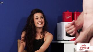 CFNM housewife instructs guy to jerkoff