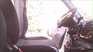 Your takes you to you want to spy on her while driving masturbate for her!