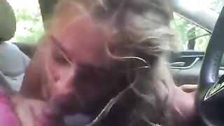 blowjob and cumshot in the car