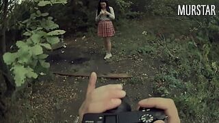 Divorced the student for intimate photos, and fucked in the woods || Murstar