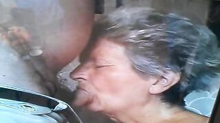 granny sucks cock