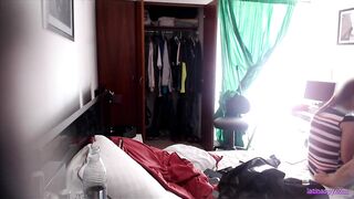cute maid wears a nice dress to work