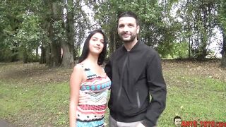 Anna, Young Beurette (18 years old) gets her pussy dilated