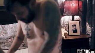 Threesome sex with a teen and a silicone doll