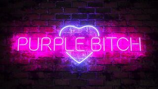 Teen with fuckmachine anal dildo colored hair Purple Bitch