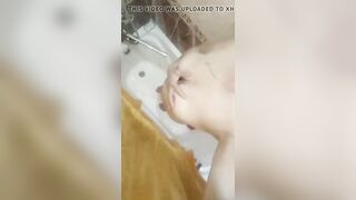 step mom washes in the shower