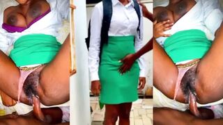 18y student in uniform visited boyfriend with hairy pussy during class hours