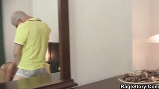 Punished teen brunette