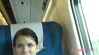 Naked pussy in a crowded train