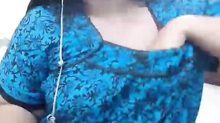 indian desi aunty talking dirty and showing her hairy pussy to her customer