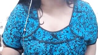indian desi aunty talking dirty and showing her hairy pussy to her customer