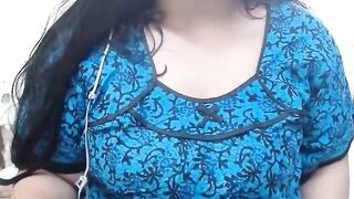 indian desi aunty talking dirty and showing her hairy pussy to her customer