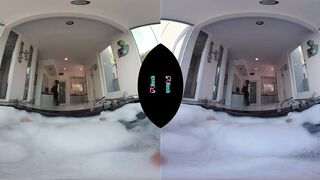 Fucking your busty brunette wife before she goes out with her girlfriends in VR