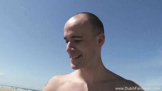 Chubby Dutch Fucked On The Beach