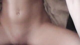 Big tit teen sucks and fucks POV