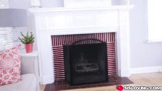Stepbro fucks Vienna Rose teen vagina while on her phone!
