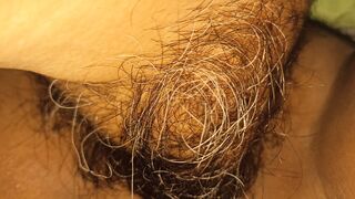 my wife's hairy pussy and clitoris