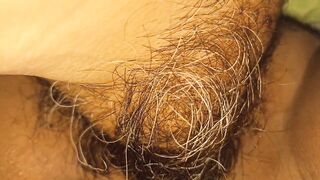 my wife's hairy pussy and clitoris