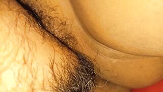 my wife's hairy pussy and clitoris