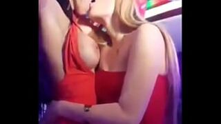 Elisa Sanches making out with hot blonde