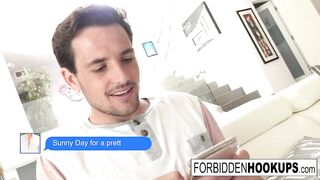 Delivery turns into a step-sibling bang