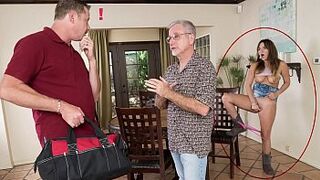 DON'T FUCK MY DAUGHTER - Charlotte Cross Gets Her Teenage Pipes Cleaned By The Plumber