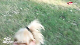 MyDirtyHobby - German MILF blows twice and creampied outdoors