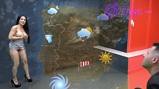 Fucking the live weather girl (kevin white and Bianka Blue)