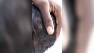 Thick tatted ebony slut Sucked and SLURPED BBC OUTDOOR
