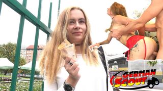 GERMAN SCOUT - TALL GINGER TEEN PICK UP AND FUCK AT COLLEGE