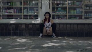 a busty skater girl