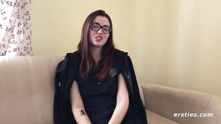 Cute Brunette Felicia Does Her First Video With Ersties