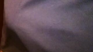 Grey Shorts Freeballing (Commando) flaccid cock swinging