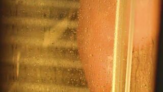 Spying on my neighbor in the shower! Look at her tits!