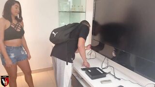 Sex with TV tech lover
