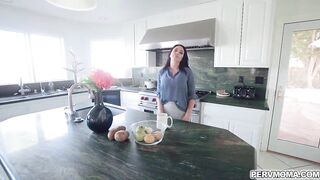 Brooke Beretta tasting her stepsons cock and taking it deep inside her mouth and throat