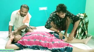 Hot Milf Aunty shared! Hindi latest XXX threesome sex