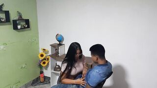 Job interview ends in a delicious blowjob