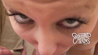 Blonde 18 yr old newbie with a super TIGHT pink pussy