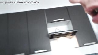 Red-haired messing with her boyfriend on webcam