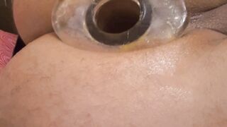 close up tunnel anal and vibrator