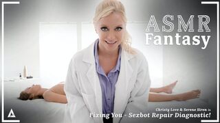 LESBIAN Sexbot SQUIRTS All Over Technician's Face!