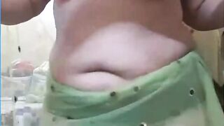 indian bhabi teasing her husband in net saree
