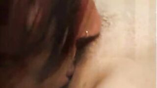 Busty Samantha pussy licked and sucking cock