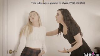 Stepsister teen and BFF trick her mean stepbrother